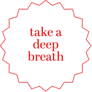 text - take a deep breath inside a decorative circle